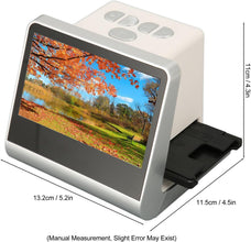 BusoTh Slide and Negative Scanner, Digital Film Scanner with Large 5 Inch Color HD Screen, 14MP 22MP JPEG NTSC PAL USB C Mini HD Port for Converting Slides and Negatives to Digital