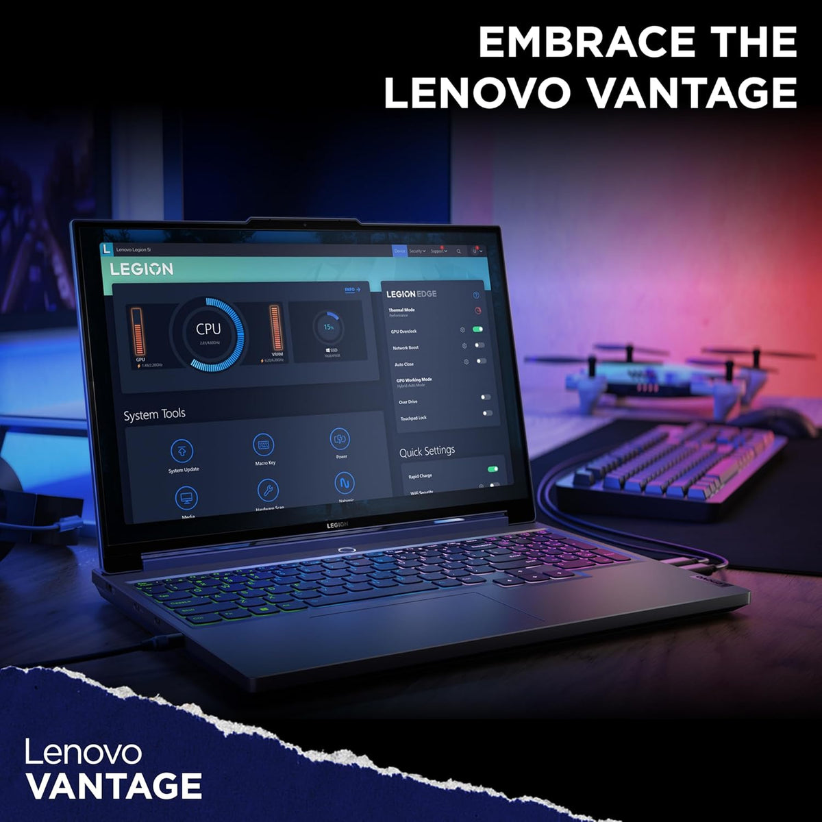 Lenovo Legion 5 16IRX9 with AI Chip, 16" WQXGA 100% sRGB, 240Hz Display, Intel i7-14650HX, 16GB RAM, 1TB SSD, Nvidia RTX 4060 8GB, RGB Eng-Arb, Win11, Luna Grey - [83DG002GAX] + 2Yrs Premium Care