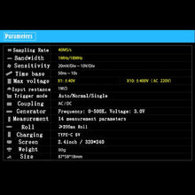 Morelian DSO154Pro 320 * 240 Resolution 2.4-inch TFT Color Screen Digital Oscilloscope 40MSa/s Sampling Rate Support Signal Generator
