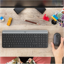 Logitech MK470 Slim Wireless Keyboard and Mouse Combo - Modern Compact Layout, Ultra Quiet, 2.4 GHz USB Receiver, Plug n' Play Connectivity, Compatible with Windows - Black