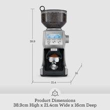 Sage - The Smart Grinder Pro - Conical Burr Coffee Grinder - with 60 grind settings, Programmable, Automatic, Brushed Stainless Steel - UAE Version, 2 Year Manufacturer Warranty
