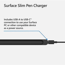 Microsoft Surface Slim Pen Charger, Provides Wired Charging, Compact Design, USB Type-A Cable Included, Black | 8X2-00005