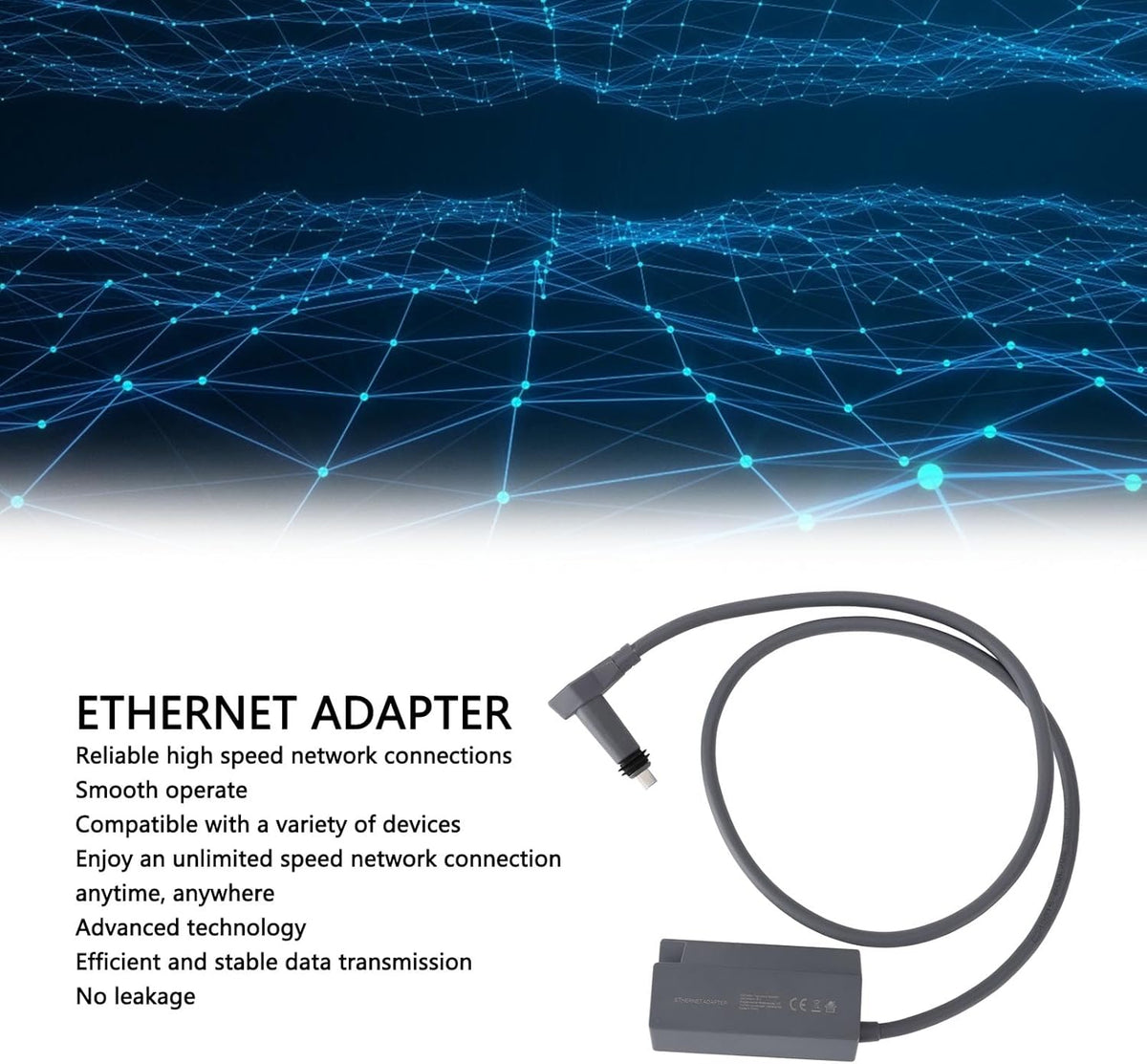 Ethernet Adapter Satellite Internet V2 for Wired External Network Fast and Stable Connection Standard Actuated Gen 2 Adapter
