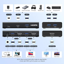 UGREEN HDMI USB 3.0 KVM Switch 2 in 1 out, 4K@60HZ for 2 Computers and 1 Monitor with 4*USB 3.0 Port, for Mouse, Keyboard, Hard Drive, Printer, with Controller, HDMI Cables*2,USB Cables*2,Power Cable