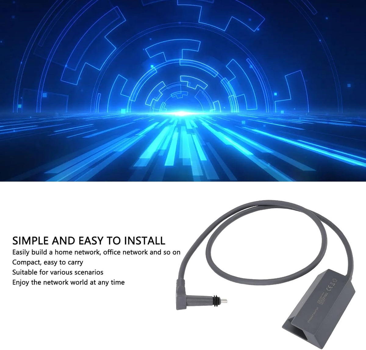 Ethernet Adapter Satellite Internet V2 for Wired External Network Fast and Stable Connection Standard Actuated Gen 2 Adapter