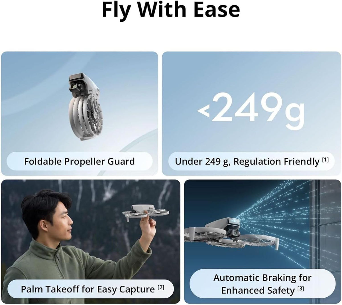 DJI Flip Fly More Combo With RC 2 Screen Remote Controller, 4K UHD Camera Drone for Adults, Palm Takeoff, 3 Batteries for 93-Min Flight Time