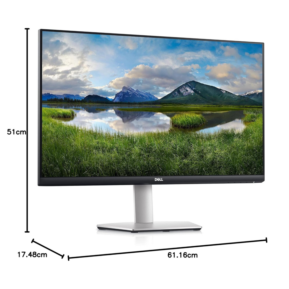 Dell S2721QS 27 Inch 4K UHD (3840 x 2160) IPS Ultra-Thin Bezel Monitor, AMD FreeSync (HDMI, DisplayPort), VESA Certified, Silver