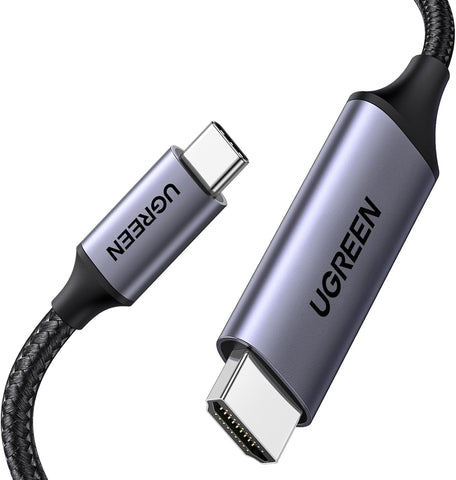 UGREEN USB C to HDMI Cable 1M,USB 3.1 Type C to HDMI 4K 60Hz UHD Adapter Compatible iPhone 16 Series,iPad 10/Pro/Air/Mini,Samsung S24 Series/S23 Series/Galaxy Z,MacBook Pro,Dell XPS,Huawei P60 Pro