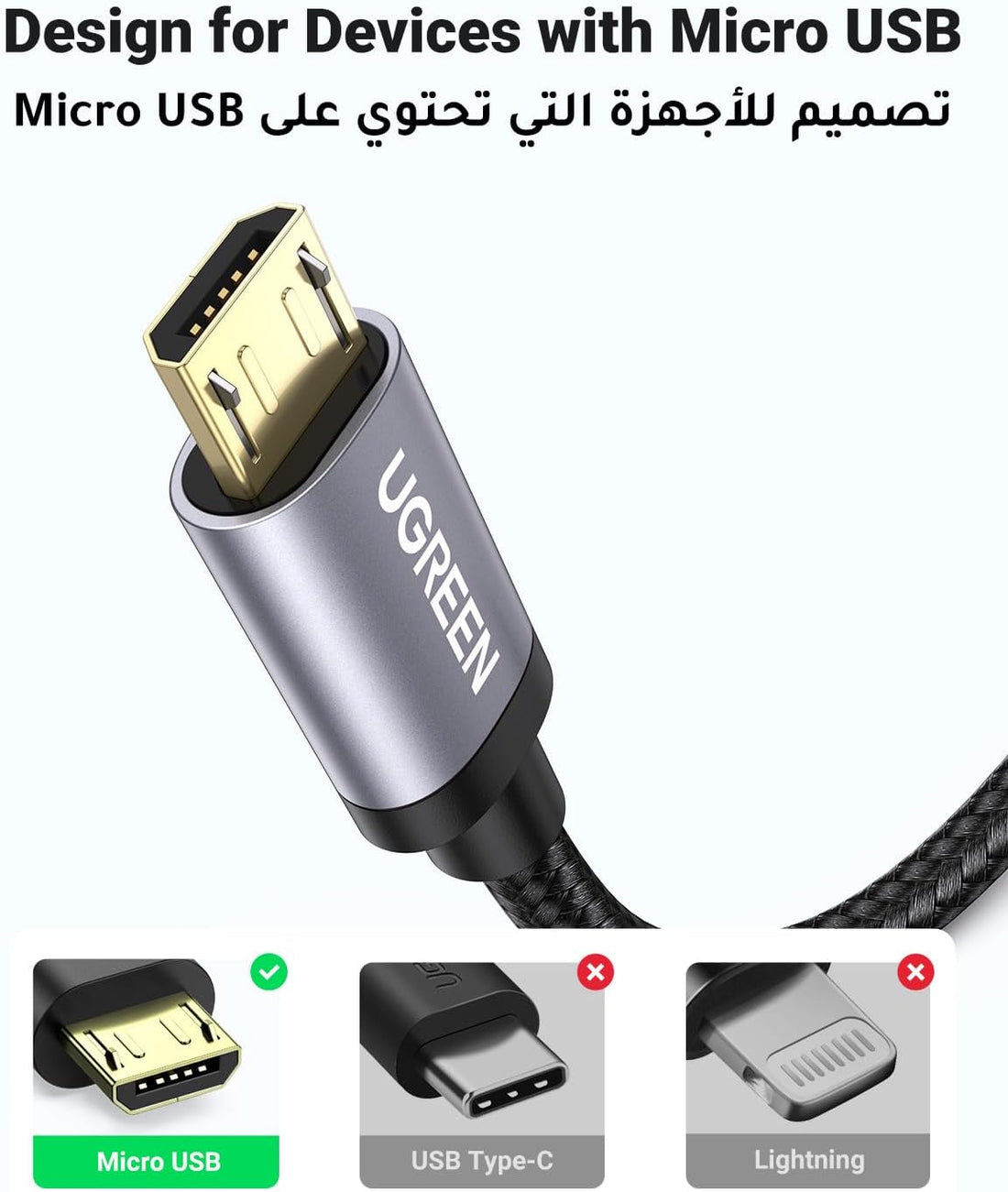 UGREEN Micro USB Cable 2M