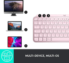 Logitech MX Keys Mini Minimalist Wireless Illuminated Keyboard, Compact, Bluetooth, Backlit, USB-C, Compatible with Apple macOS, iOS, Windows, Linux, Android, Metal Build - Rose