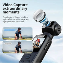 Portable 4K Action Camera, 270° Rotating Lens & 3.38cm CMOS, Not Anti-Shake, Lightweight Design, USB Rechargeable, Handheld, 1000mAh Battery, Black | Portable 4K Action Camera