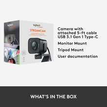 Logitech For Creators Streamcam - Premium Webcam Streaming And Video Content Creation, Full Hd 1080P 60 Fps, Glass Lens, Smart Autofocus, Usb Connection, Pc, Mac Graphite