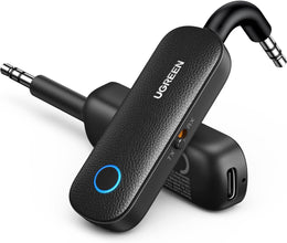 UGREEN Car Bluetooth Adapter 5.0, 2 in 1 Aux Bluetooth Transmitter Receiver 3.5mm Wireless Audio Dongle for TV Car Home Stereo System Earbuds Headphones