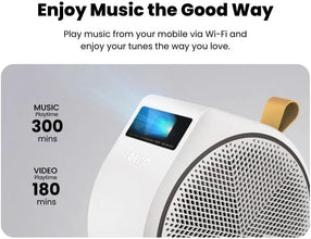 BenQ GV31 Smart Projector 1080p Full HD LED| Rotatable Ceiling Projection | 16W 270° Bass Speaker | Android TV with Netflix | Chromecast, AirPlay | 100