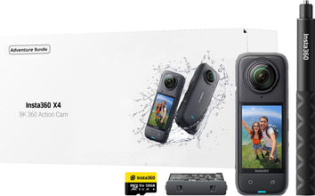 insta360 X4 Adventure Bundle- 8K Waterproof 360 Action Camera, 4K Wide-Angle Video, Removable Lens Guards, 135 Min Battery Life, AI Editing, Stabilization, for Sports, TREVAL