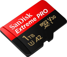 SanDisk 1TB Extreme Pro microSD UHS I Card for 4K Video on Smartphones, Action Cams & Drones 200MB/s Read, 140MB/s Write, SDSQXCD 1T00 GN6MA, Red/Black