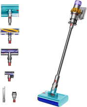 Dyson V15s Detect Submarine, Submarice Wet Roller Head Technology, Anti-Static Carbon Fiber & Anti Tangle Comb, 125,000 RPM Suction, 14 Root Cyclone Technology, Yellow/Nickel