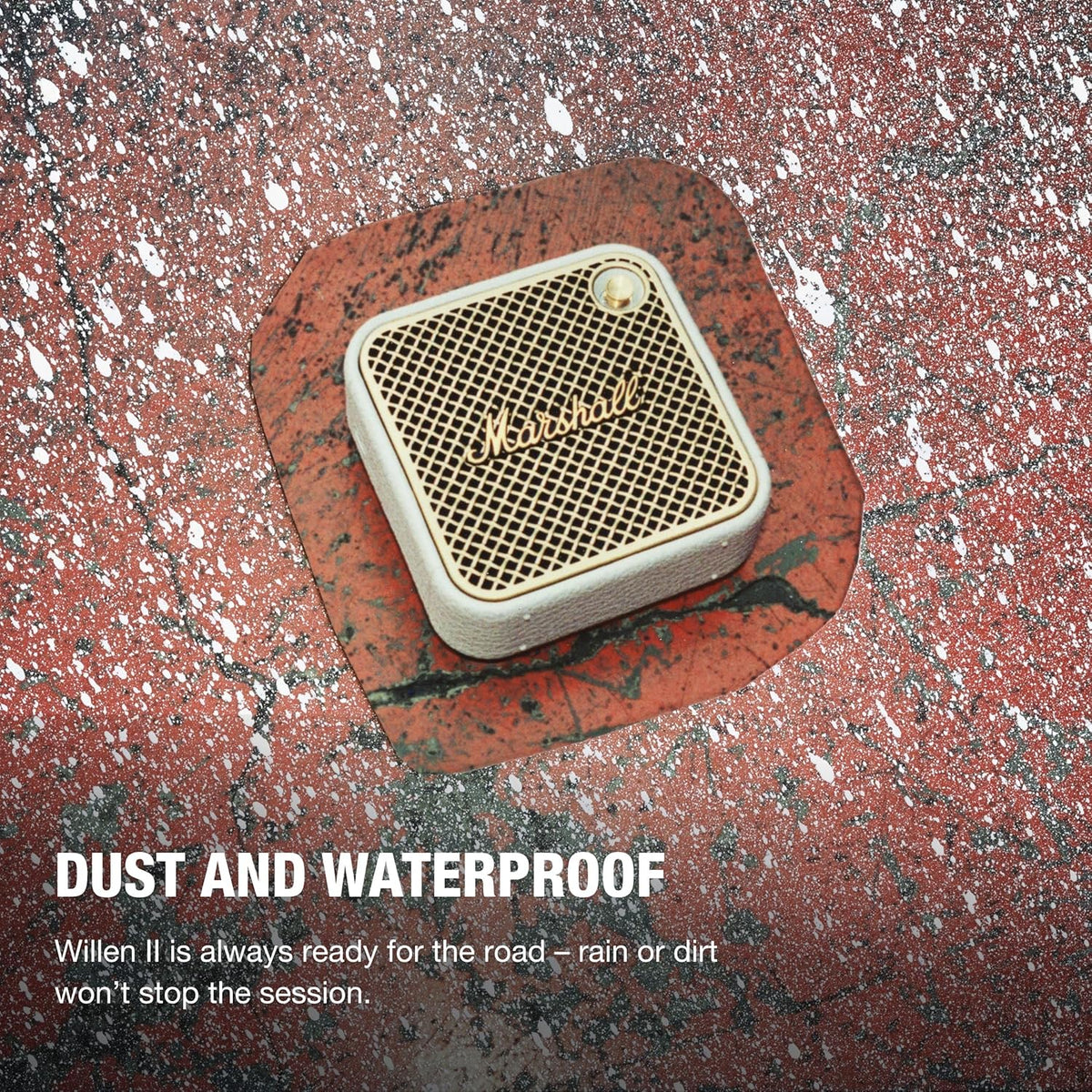 Marshall Willen II Wireless Bluetooth Speaker, over 17+ Hours Playtime, Dust and Waterproof Design (Cream)