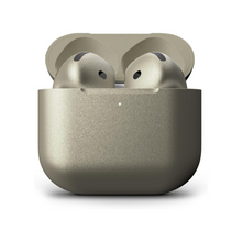 MERLIN CRAFT CUSTOMISED BOLD APPLE AIRPODS 4 ANC WIRELESS EARBUDS, BLUETOOTH HEADPHONES, PERSONALIZED SPATIAL AUDIO, WATER RESISTANT,NOISE CANCELLATION, USB-C CASE, H2 CHIP (NATURAL TITANIUM)