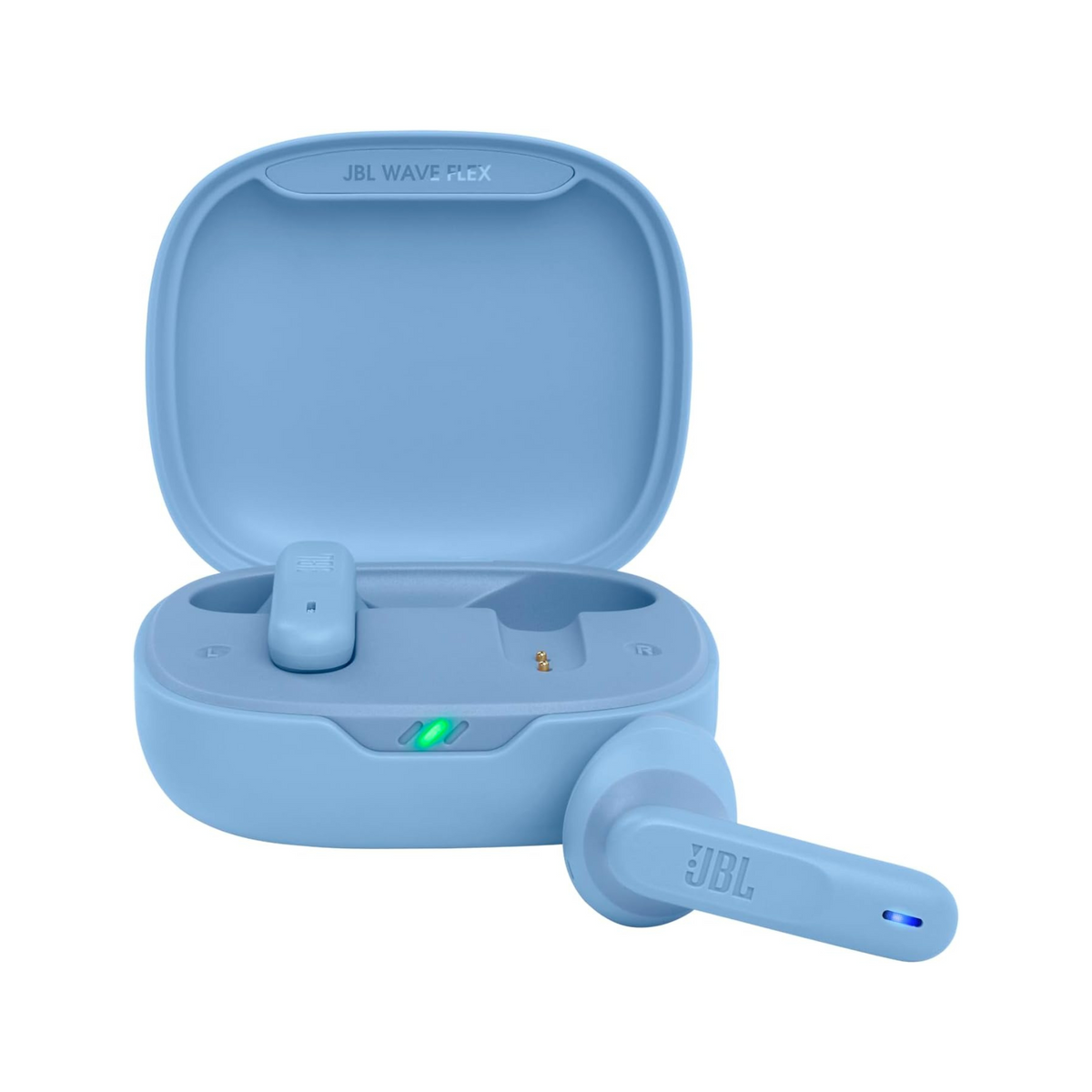 JBL Wave Flex True Wireless Earbuds, Deep Base Sound, Comfortable Fit, 32H Battery, Smart Ambient + Talkthru, Hands-Free Call, VoiceAware, Water and Dust Resistant - Blue, JBLWFLEXBLU