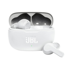 JBL Wave200 True Wireless Earbud Headphones, Deep Powerful Bass, 20H Battery, Dual Connect, Hand-Free Call, Voice Assistant, Comfortable Fit, IPX2 Sweatproof, Pocket Friendly - White, JBLW200TWSWHT