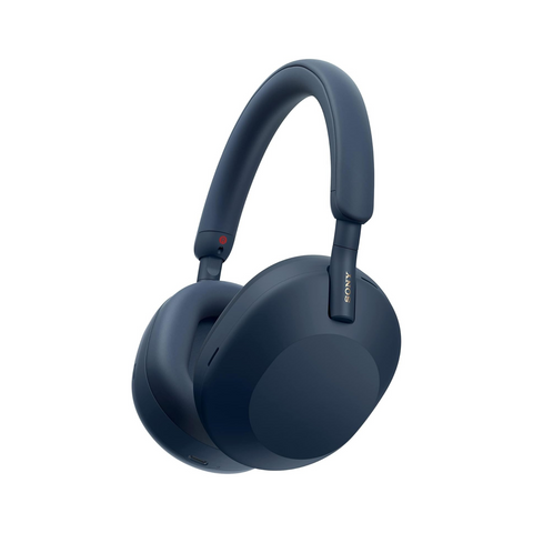 Sony WH 1000XM5 Noise Cancelling Wireless Headphones 30 hours battery life Over ear style Optimised for Alexa and the Google Assistant with built in mic, Midnight Blue, UAE Version - 1-Year warranty