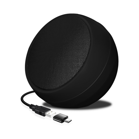 Bairy USB Computer Speakers,Mini Portable Computer Speakers with Stereo Loud Sound,Volume Control for PC,Laptop,Desktop,Tablet Plug and Play (Black)