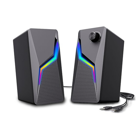 TERRIFI Computer Speakers, PC Gaming Speakerswith Enhanced Bass and Volume Control, Stereo 2.0 USB Powered 3.5mm AuxMultimedia Speakers for Laptop Desktop Tablets Phone