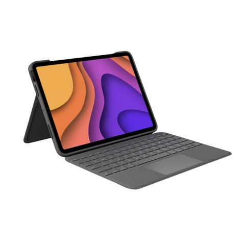Logitech Folio Touch iPad Keyboard Case for iPad Air 4th and 5th generation 2020, 2022, QWERTY Spanish Layout - Grey