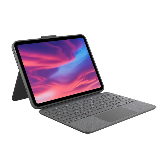 Logitech Combo Touch Detachable Keyboard Case for iPad (10th gen) with Large Precision Trackpad, Full-Size Backlit Keyboard, and Smart Connector Technology - UK Layout