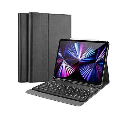 ProCase for iPad Pro 11 Keyboard Case 2022 2021 2020 2018, Slim Shell Lightweight Cover with Magnetically Detachable Wireless Keyboard for iPad Pro 11 Inch 4th 3rd 2nd 1st Gen -Black