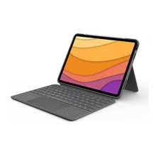 Logitech Combo Touch iPad Pro 12.9-inch (5th, 6th gen - 2021, 2022) Keyboard Case - Detachable Backlit Keyboard with Kickstand, Click-Anywhere Trackpad, Smart Connector - Grey; Arabic Layout