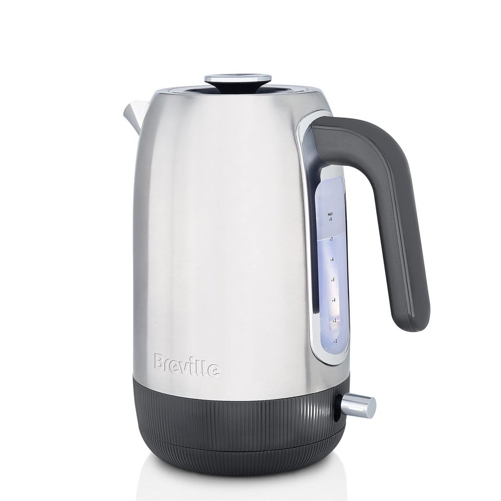 Breville Edge Electric Kettle | 1.7 Litre | Glows When Hot to Avoid Re-Boiling | 3kW Fast Boil | Brushed Stainless Steel [VKT192]