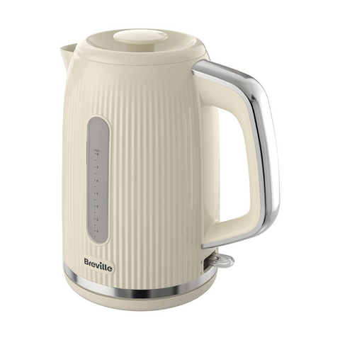 Breville Bold Vanilla Cream Electric Kettle | 1.7L | 3kW Fast Boil | Cream & Silver Chrome [VKT223]
