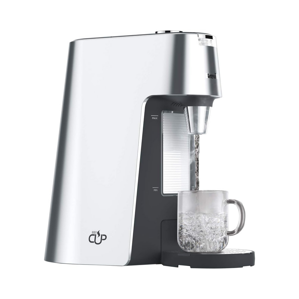 Breville HotCup Hot Water Dispenser | 3 kW Fast Boil | Variable Dispense and Height Adjust | 2 L | Silver [VKT111]