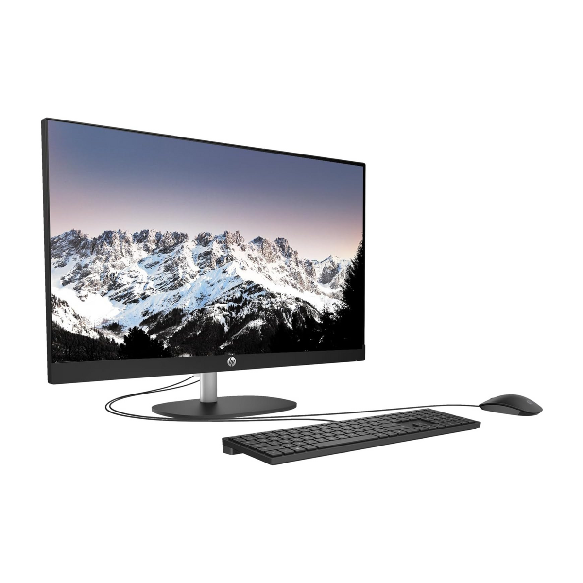 HP Business 27" 13th i7 All in One Desktop Computer, FHD Display, 16GB RAM, 1TB SSD, IR Camera, RJ-45, Wi-Fi 6, Wired KB & Mouse, Windows 11 Pro, Black, with Adata 512 External SSD Bundle