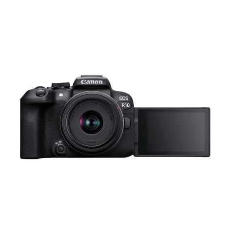 Canon EOS R10 Mirrorless Camera + RF-S 18-45 mm F4.5-6.3 is STM Lens (Hybrid Camera, DSLR Upgrade, 15 B/s, 4K Videos, Dual Pixel CMOS AF II Focus System, WiFi), Black
