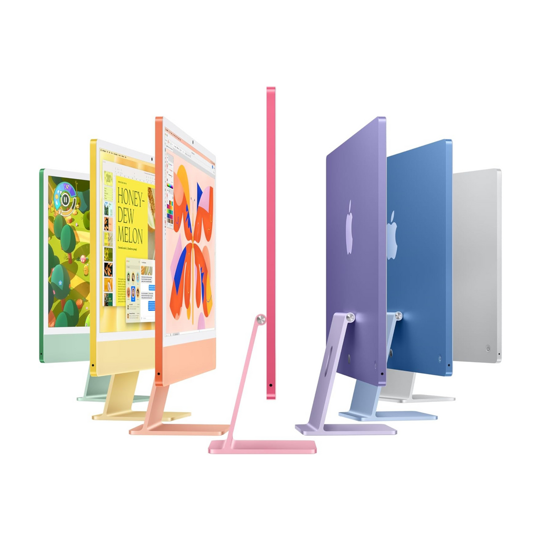 Apple 2024 iMac (24-inch, Apple M4 chip with 10-core CPU and 10-core GPU, 24GB Unified Memory, 512GB) - Blue; Arabic/English