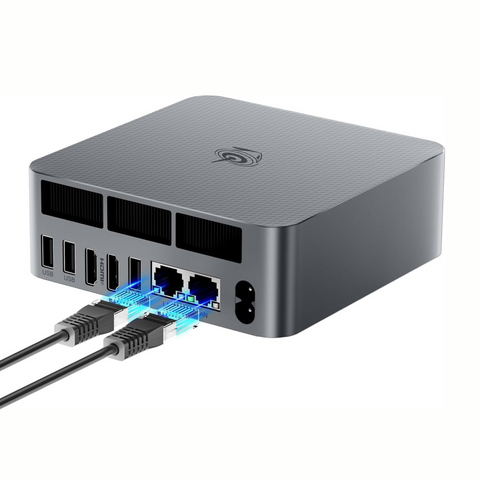 Beelink EQR5 Mini PC, AMD Ryzen 5 5650U 6 Cores 12 Threads up to 4.2GHz, 16GB DDR4 RAM 500GB M.2 NVMe SSD, Mini Computer Support 4K@60Hz Dual Display, BT5.2 Wi-Fi6, Dual 1000M LAN
