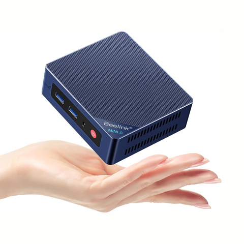 Beelink Mini S12 Pro Mini PC, Intel 12th N100(Up to 3.4GHz), 16GB DDR4 500GB M.2 SSD Mini Computers, Support 4K Dual HDMI Display/1000Mbps LAN/WiFi6/BT5.2/USB3.2/WOL Home/Office