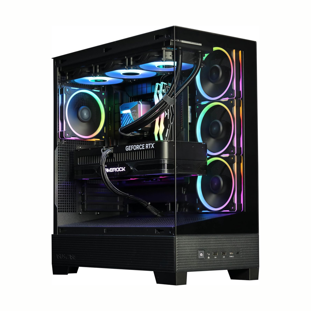 Nanotech Gaming PC - Intel i5-14400F, Nvidia RTX 5060TI 16GB, 32GB DDR5 6000MHz, 2TB Nvme M.2 SSD, Windows 11 pro, RGB CPU Case, 1 Year Warranty (I5-14400F, 5060TI)