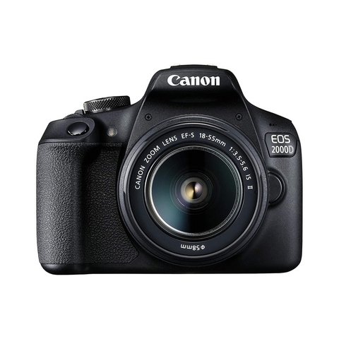 Canon EOS 2000D Camera + EF-S 18-55mm IS II Lens (with Optical Image Stabilizer)