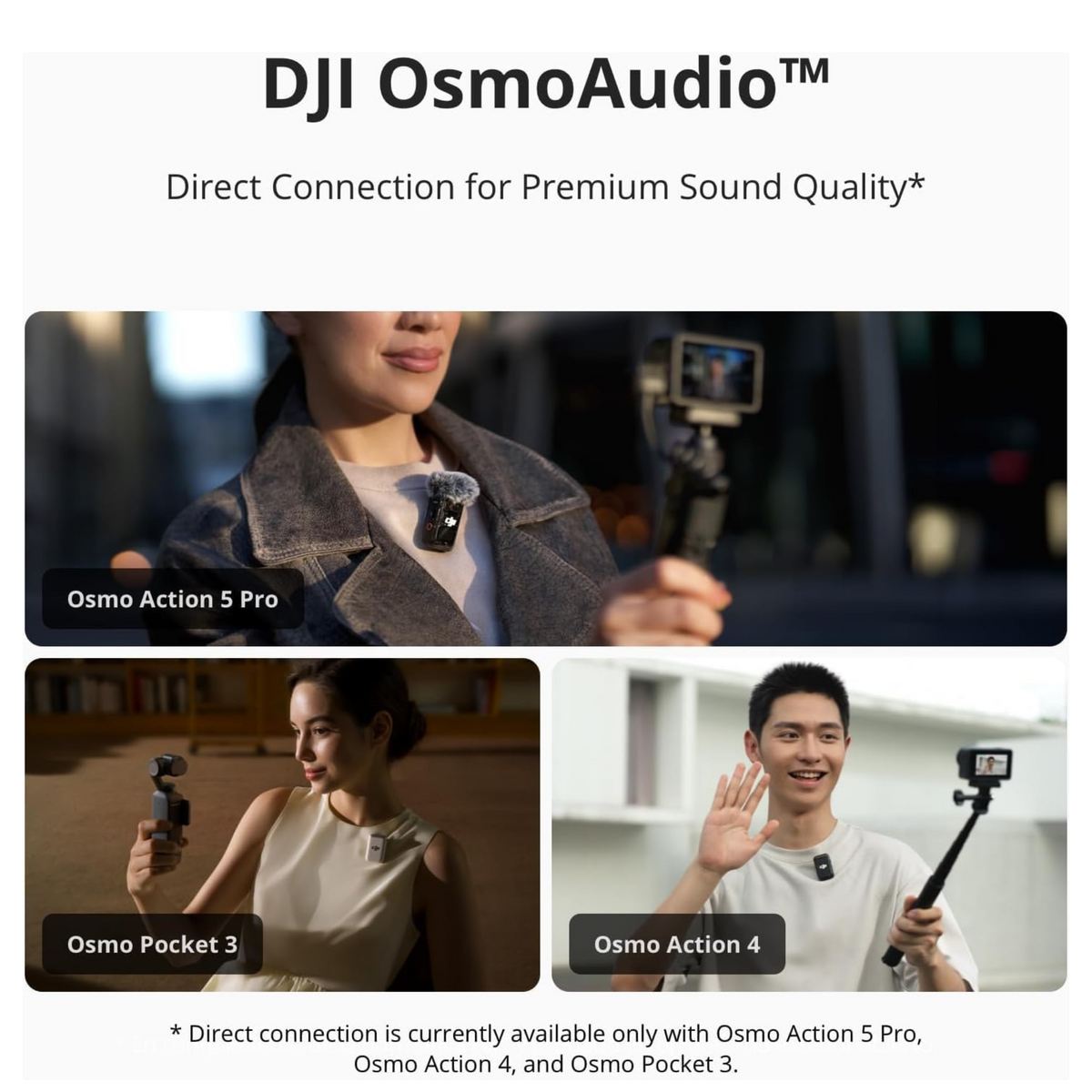 DJI Mic 2 (2 TX + 1 RX + Charging Case), Wireless Microphone, Intelligent Noise Cancelling, 32-bit Float Internal Recording, 250m (820 ft.)