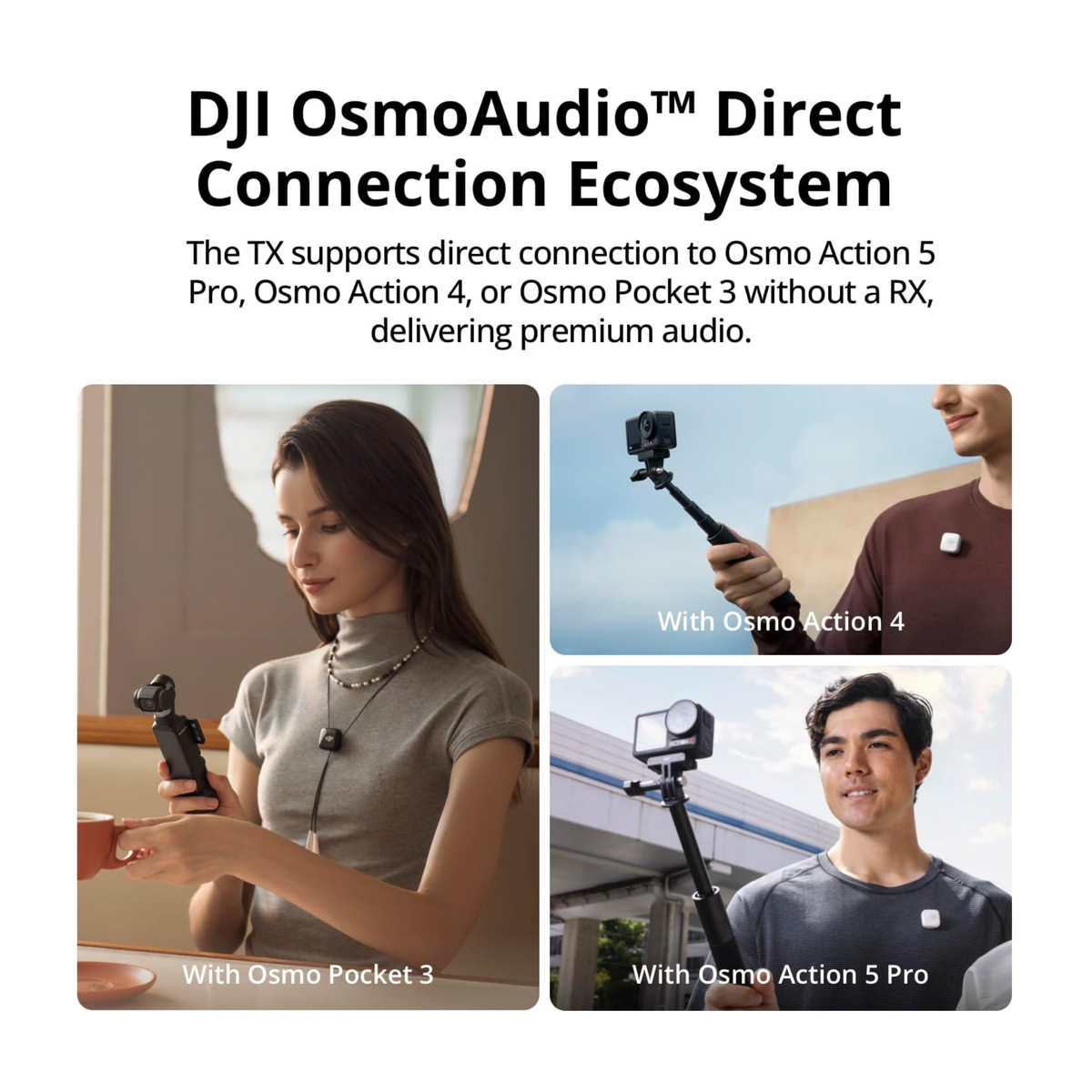 DJI Mic Mini (1TX+1RX), Ultralight, Detail-Rich Audio, Noise Cancelling - image 4