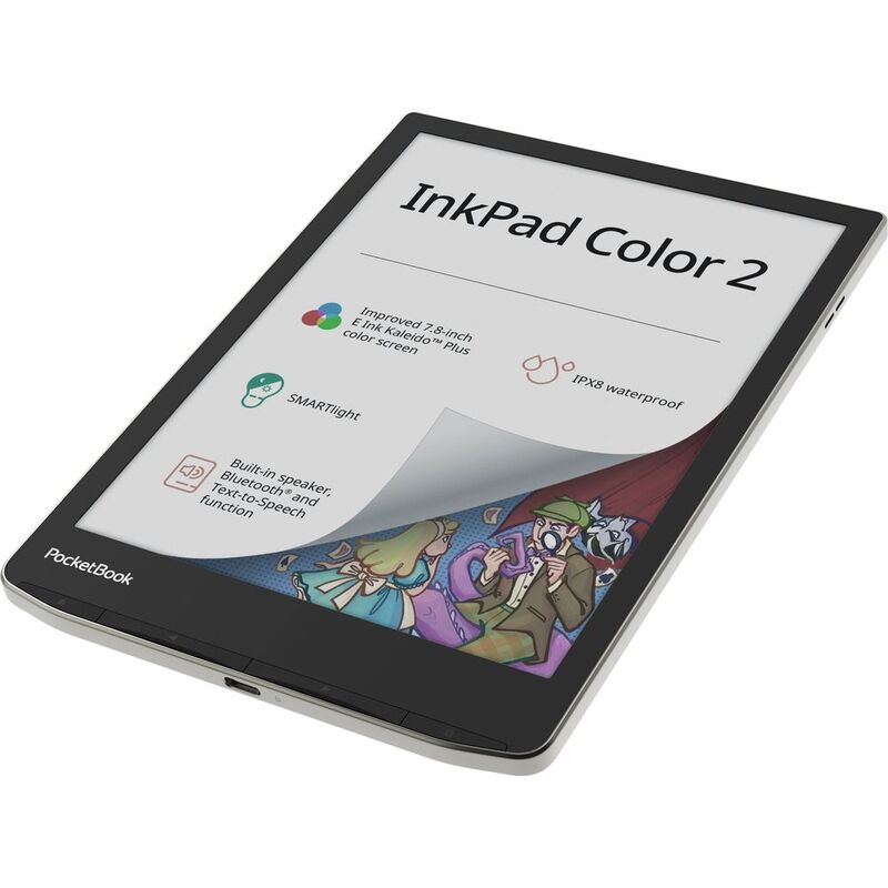 PocketBook InkPad Color 3 E-Book Reader | Enhanced 7.8'' Color E-Paper E-Ink Screen | SMARTlight | & Built-in Speaker