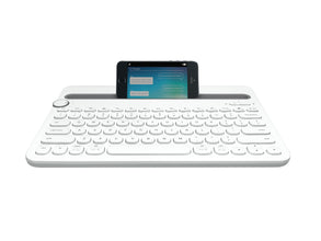 Logitech K480 Wireless Multi-Device Keyboard for Windows, Apple iOS android  PC/Mac/Laptop/Smartphone/Tablet, English Layout - White