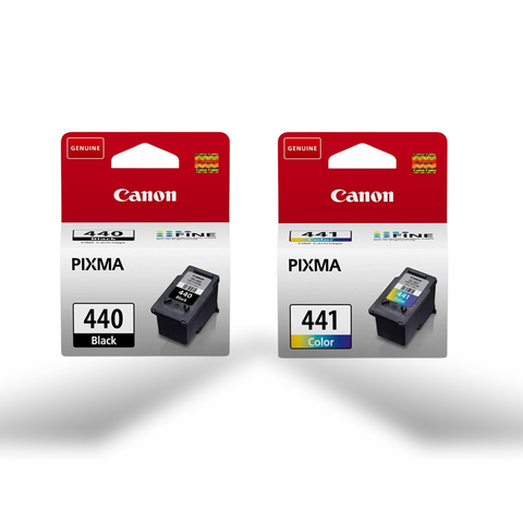 Canon 440 Black and 441 Tricolor Ink Cartridges for Printer