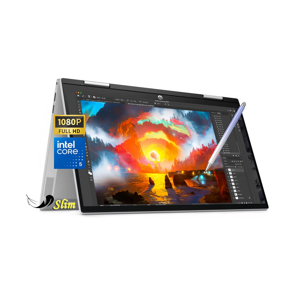 HP Pavilion x360 14" Touchscreen 2-in-1 Laptop, Intel 10-Core 5 120U (Beats i7 1355U), 1080p IPS, Wi-Fi 6, Backlit KB, Windows 11 W/Stylus Pen (16GB RAM | 1TB PCIe SSD)