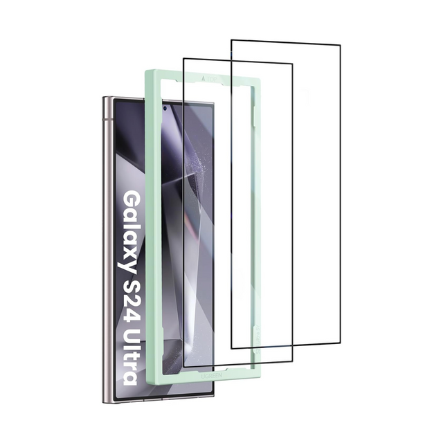 UGREEN S24 Ultra Screen Protector Military-Grade Shockproof Protection Anti Fingerprint and Smudge Screen Protector Easy to Install Bubble Free HD Clear Only Fit For Samsung S24 Ultra 6.8'' 2 Pack