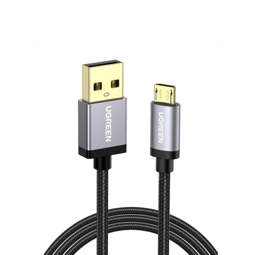 UGREEN Micro USB Cable 3M, 18W Fast Quick Charger Cable, QC 3.0 Micro USB 2.0 Android Charging Cord Nylon Braided, Compatible for PS4 XBOX Samsung S7 S6, Note6 LG Nexus Nokia-Black